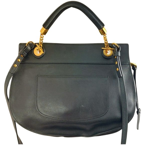 Chloe Goldie Medium Black Leather Shoulder Bag - Picture 2 of 16